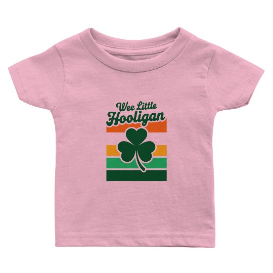 St Patricks Day Wee Little Hooligan Funny Baby T Shirts