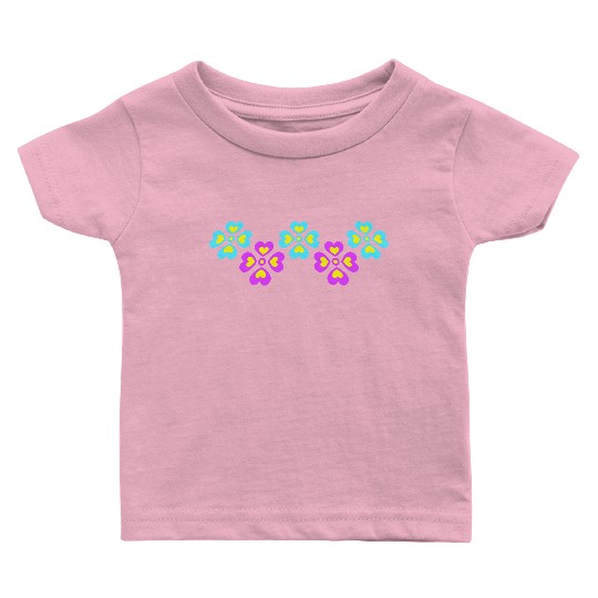Many Pretty Daisy Flowers Decorative Nature Design Baby T Shirts