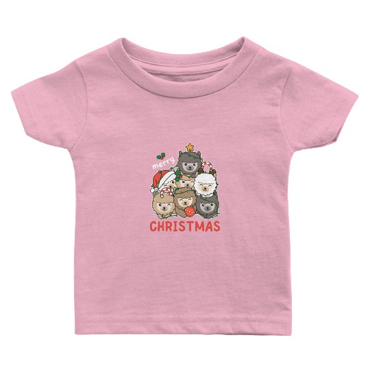 Alpaca Christmas Tree Merry Christmas Baby T Shirts