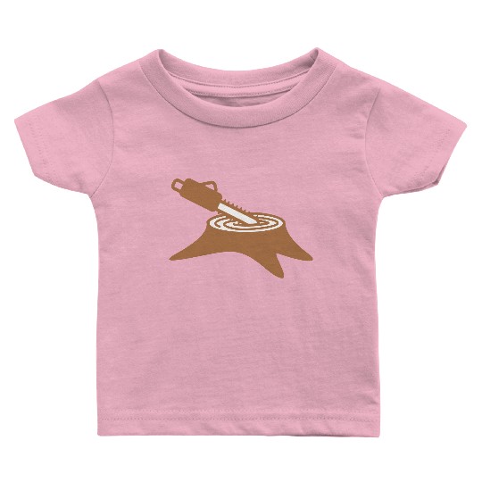 Chainsaw Tree Felling Lumberjack Forest Stump Wood Baby T Shirts