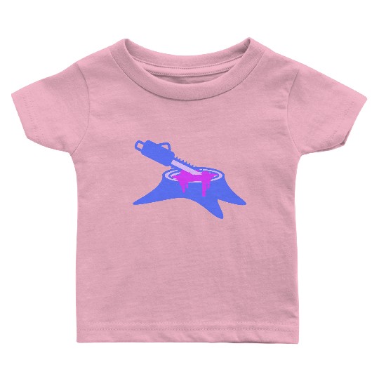 Chainsaw Tree Felling Lumberjack Forest Stump Wood Baby T Shirts