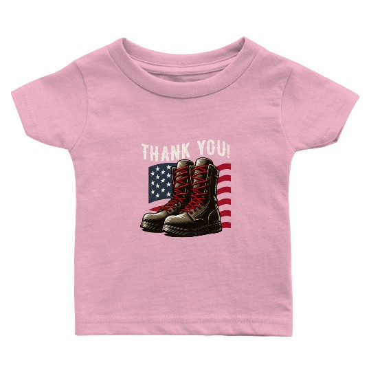 Thank You US Army Veterans Day Baby T Shirts