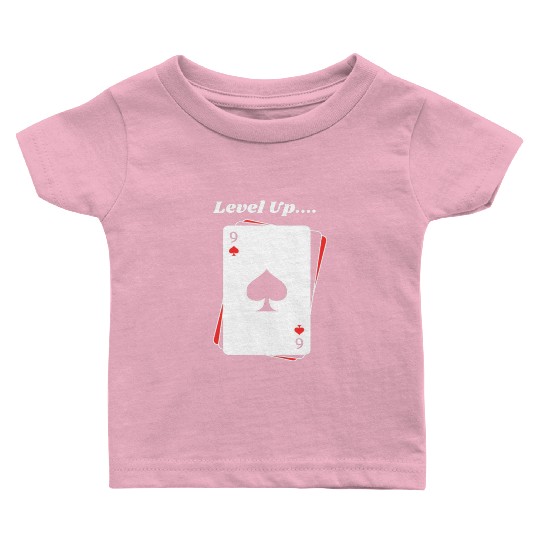 BLACK Men Baby T Shirts For Game Card lovers - LEVEL UP