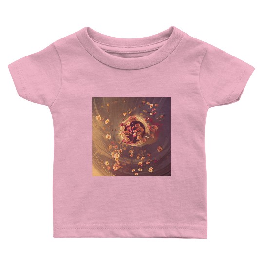 Botanical Gardens Latte Baby T Shirts