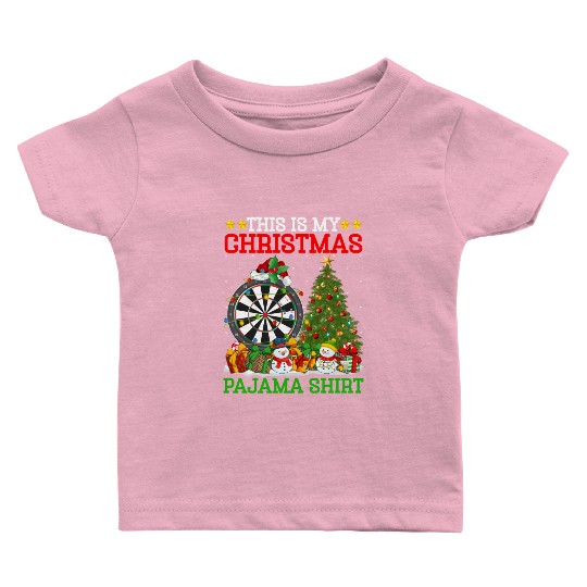 Darts Christmas Tree Lights Baby T Shirts