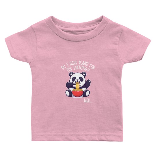 I Have Plans For The Evening Panda Bear Friend Baby T Shirts