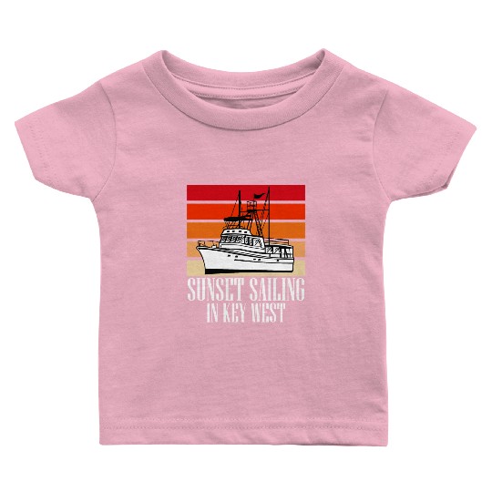 Florida SUNSET SAILING IN KEY-WEST Sunshine-State Baby T Shirts