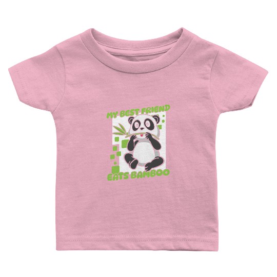 My Best Friend Eats Bamboo Panda Bear Friend Baby T Shirts