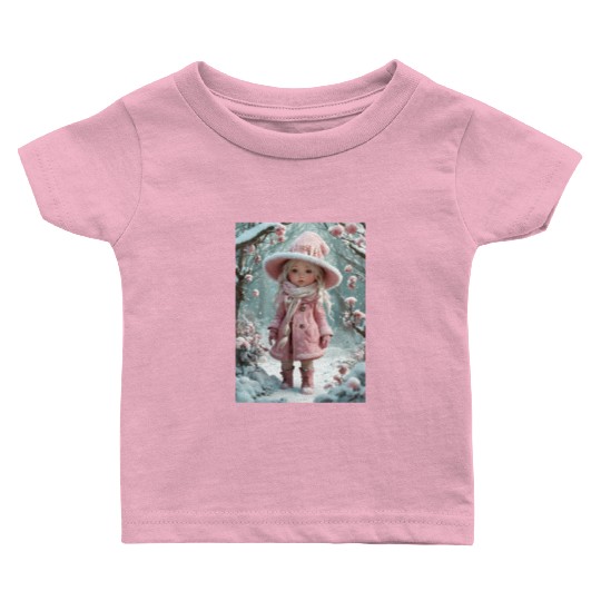 Full body of a realistic sweetness baby chibi girl Baby T Shirts