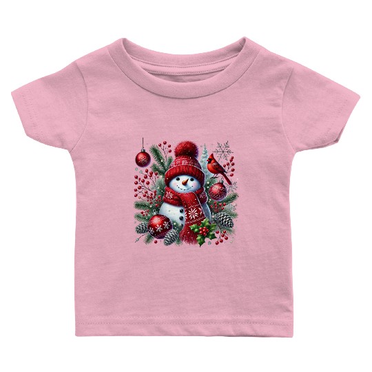 Snowman Christmas, Merry Christmas Baby T Shirts