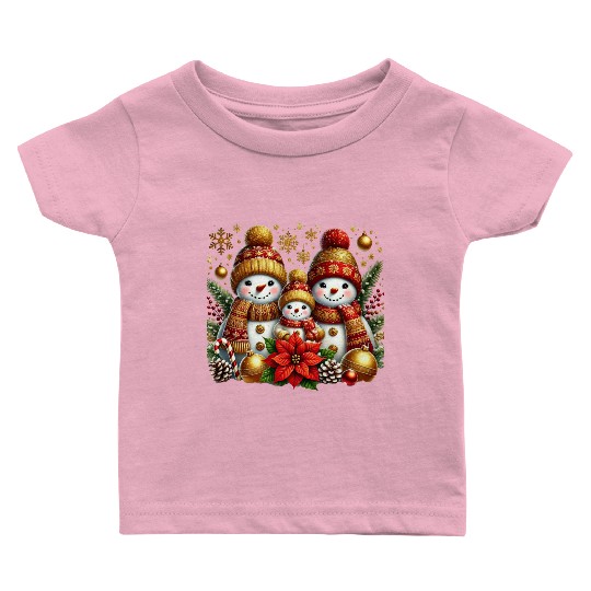 Snowman Christmas, Merry Christmas Baby T Shirts