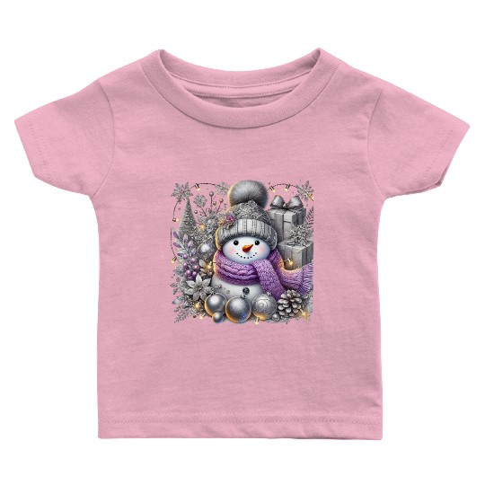 Snowman Christmas, Merry Christmas Baby T Shirts