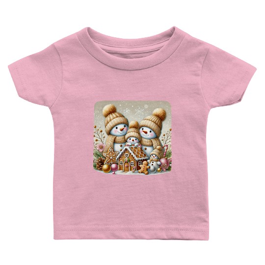 Snowman Christmas, Merry Christmas Baby T Shirts