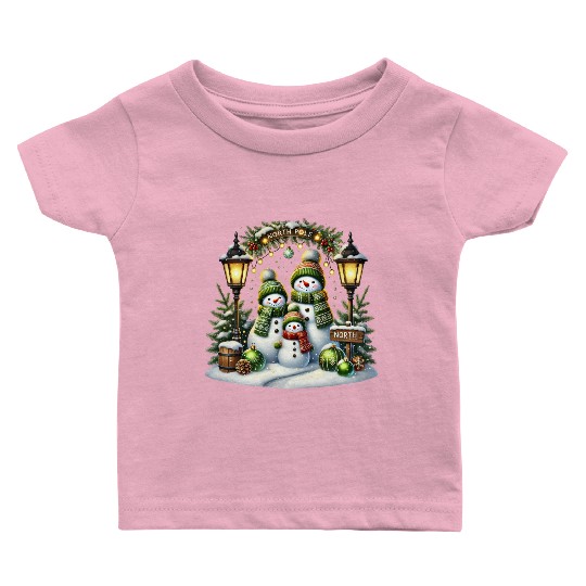 Snowman Christmas, Merry Christmas Baby T Shirts