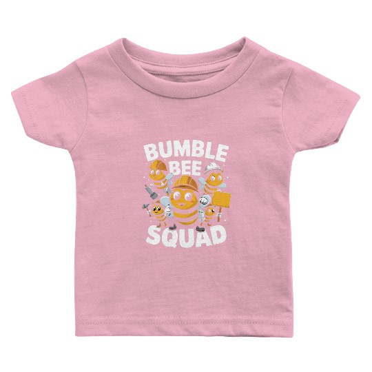 Fun Bumblebee Squad Cartoon Art Baby T Shirts