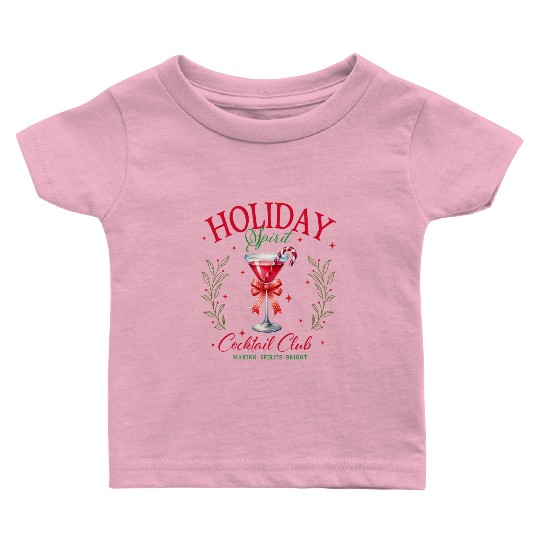 Holiday Spirit Cocktail Club Baby T Shirts