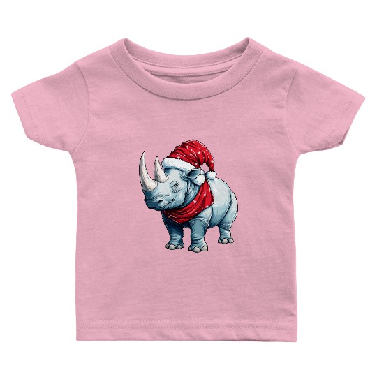 Rhinos Christmas Baby T Shirts