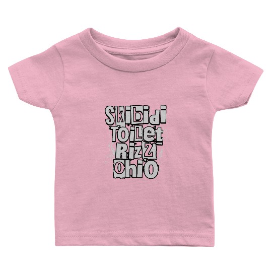 Cool Skibidi Toilet Rizz Ohio meme Baby T Shirts