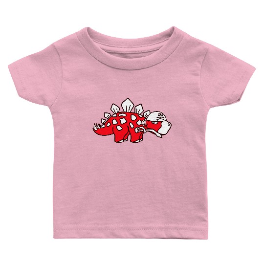 Stegosaurus Dinosaur Sabre Pirate Captain Dino Fun Baby T Shirts