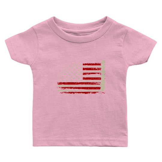 Patriotic American Golfer USA Flag Golf Club Golf Baby T Shirts