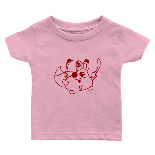 Little Cute Captain Fox Pirate Animal Eye Patch Baby T Shirts