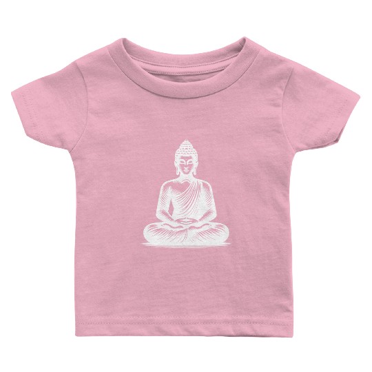 Yoga Buddha Enlightenment Meditation Tattoo Style Baby T Shirts