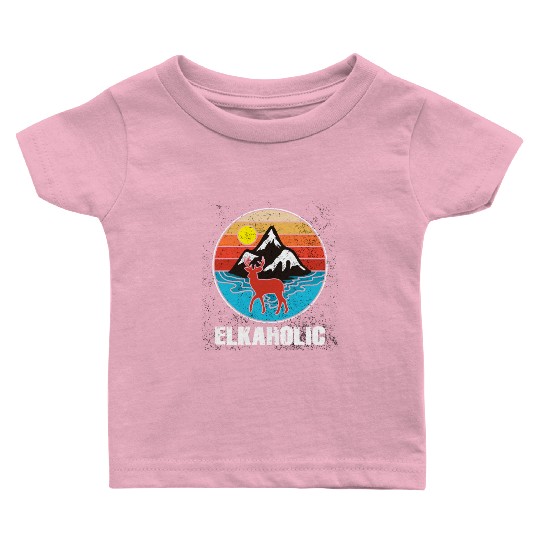 Elk Hunting Elkaholic Hunters Baby T Shirts