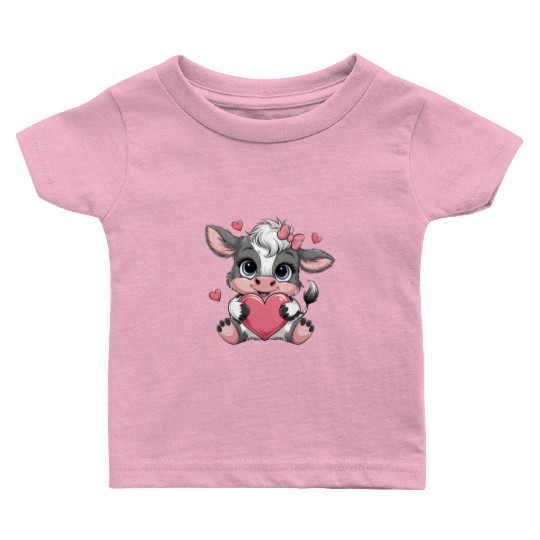 Cow Valentines Day Baby T Shirts