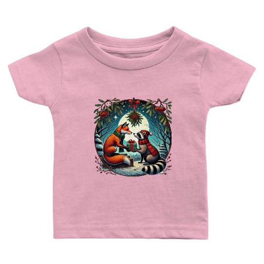 Fox and Raccoon Gifts - Christmas Gifts Baby T Shirts