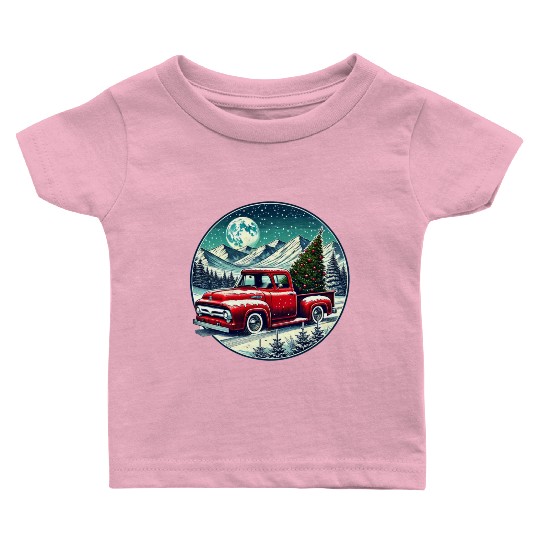 Christmas Truck Adventure Baby T Shirts