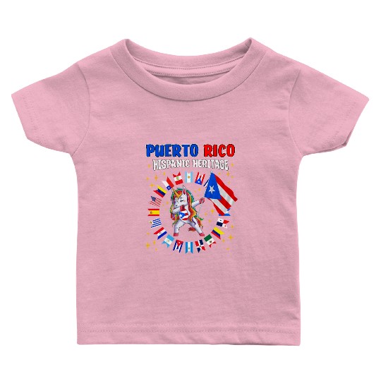 Hispanic Heritage Month Puerto Rico Kids Baby T Shirts