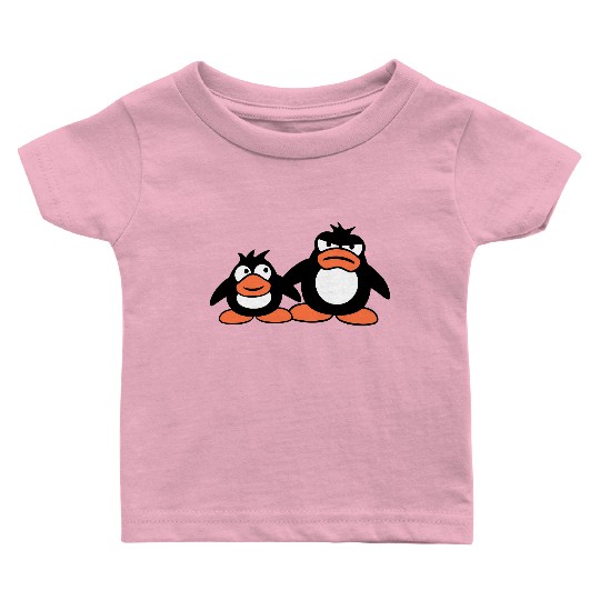Penguin Two Friends 2 Team Big Brother Angry Crew Baby T Shirts