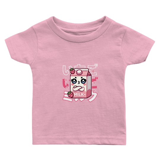 Touchy Strawberry Milk Hug Baby T Shirts