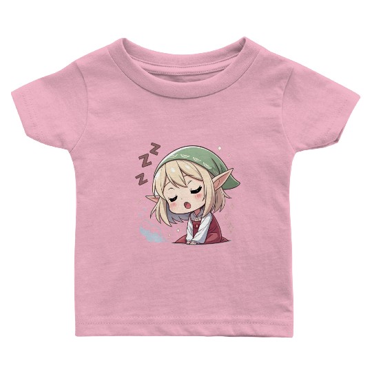 Sleepy Sprite: Cute Elf Napping So Lovingly Baby T Shirts
