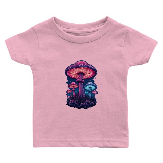 Vivid Mushroom Baby T Shirts