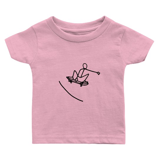 Skater skating on skateboard Baby T Shirts