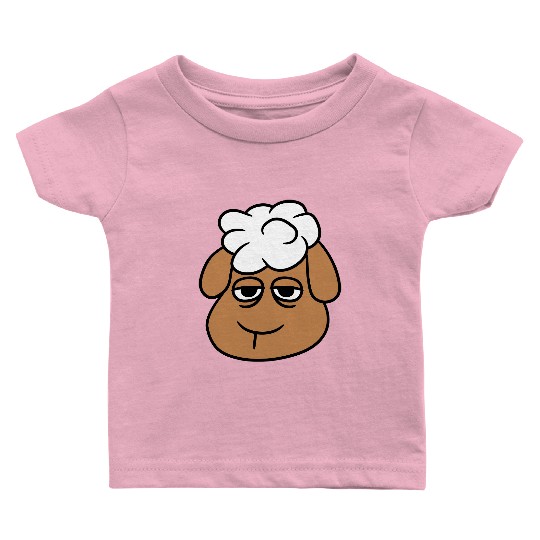 Sheep Tired Bored Empty Look Head Face Unhappy Sad Baby T Shirts