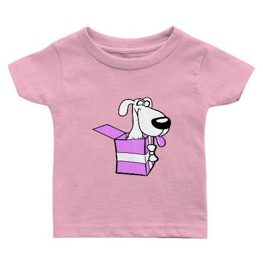 Dog Pet Gift Box Funny Crazy Surprise Fun Puppy Baby T Shirts