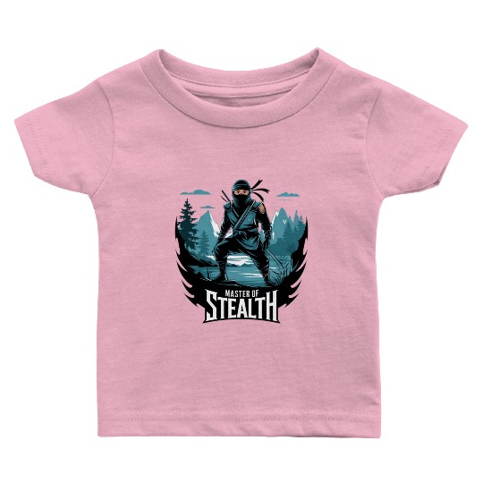 Cool Ninja Art for Action Lovers Baby T Shirts