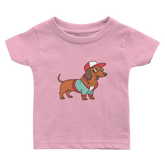 Hip Hop Dachshund Music Dachshund Song Singing Baby T Shirts