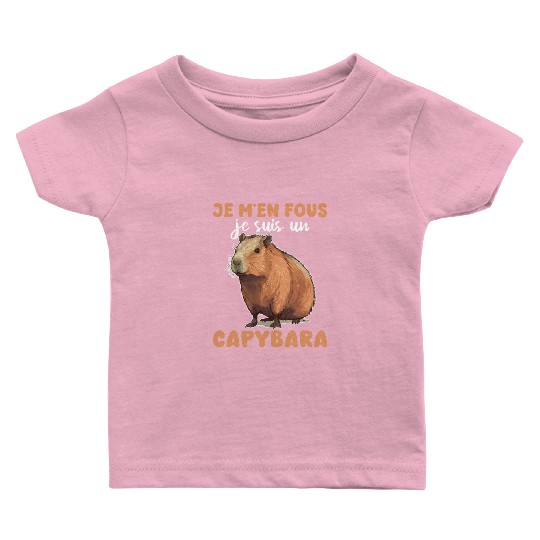 Je M'en Fous Je Suis Un Capybara - Sweet Capybara Baby T Shirts