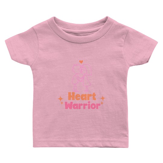 Heart warrior, valentine Baby T Shirts