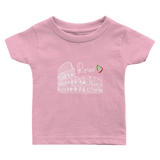 Colosseum Italy Rome sightseeing Trevi Fountain Baby T Shirts