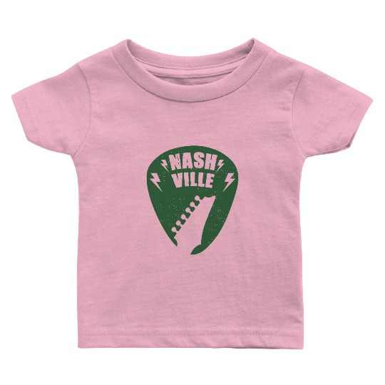Nashville Music City Guitar Pick Baby T Shirts