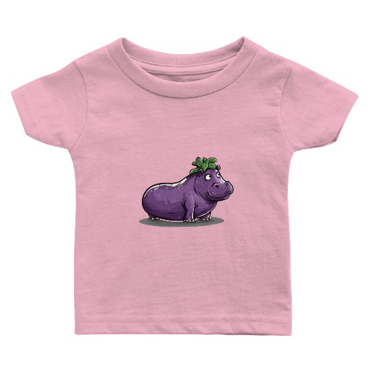 Hip Eggplant Baby T Shirts