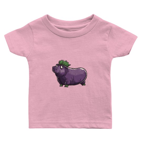Hip Eggplant Baby T Shirts
