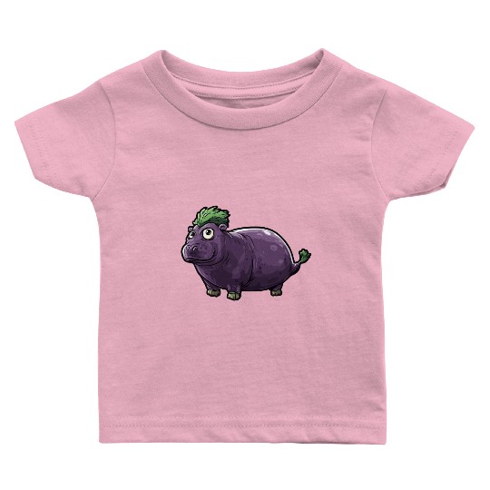 Hip Eggplant Baby T Shirts