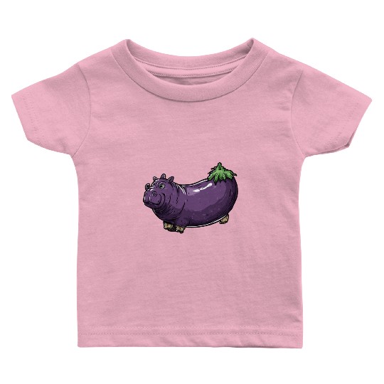 Hip Eggplant Baby T Shirts