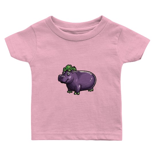 Hip Eggplant Baby T Shirts