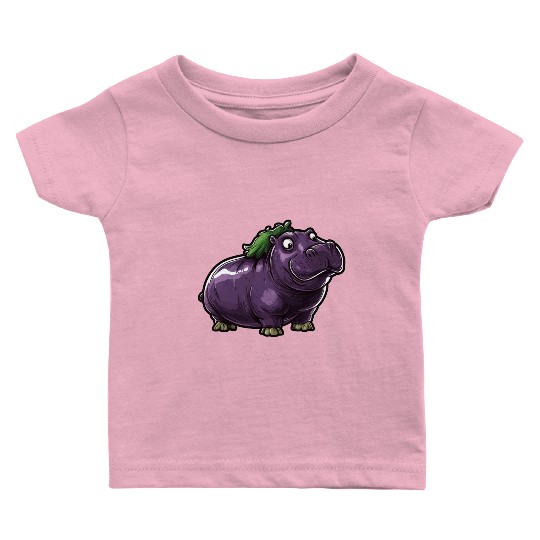 Hip Eggplant Baby T Shirts